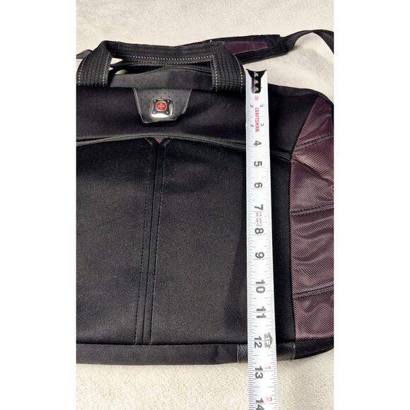 Swiss Gear Wenger padded laptop bag briefcase shoulder strap 18" x 13" black - Picture 12 of 13